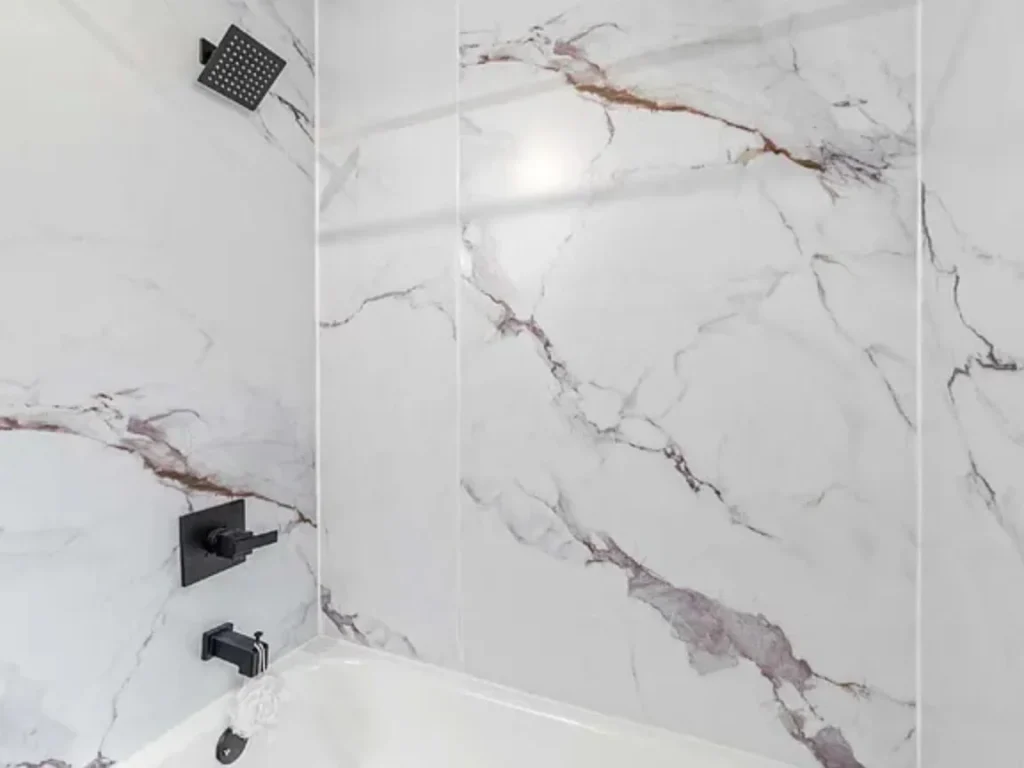 Shower Area in bathroom of Modern Finishes and Fenced Yard in Central Ocala