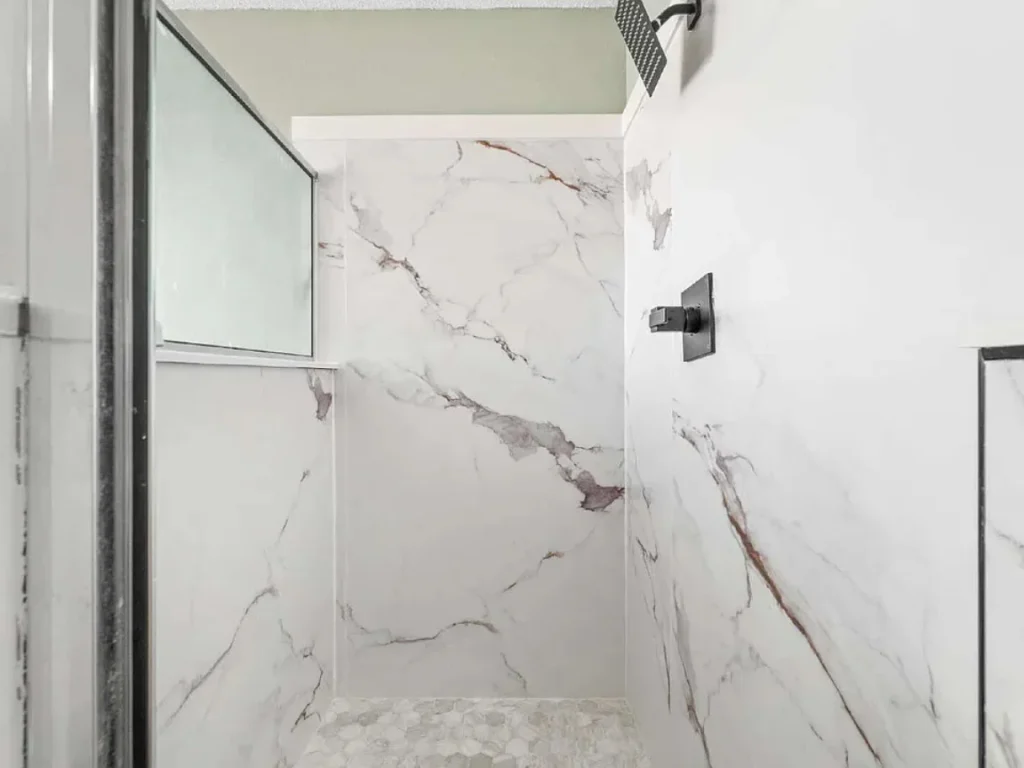 inner side of shower area