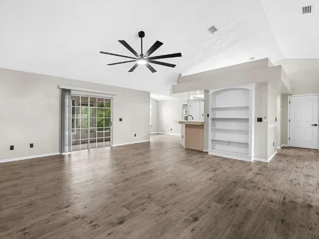 kitchen outside view of Modern Finishes and Fenced Yard in Central Ocala